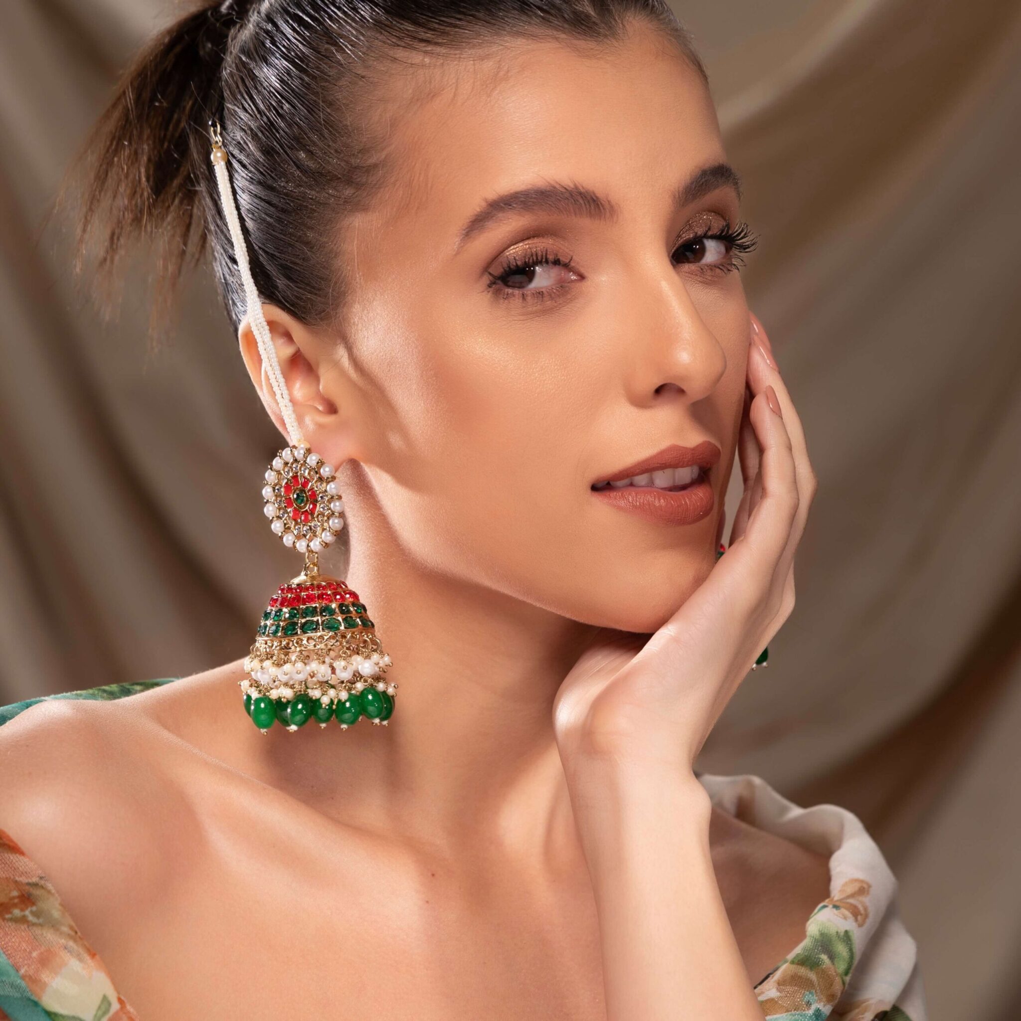 Inaya Stone Studded Jhumka Pastel Yellow - jhumka earrings online - ruhratna