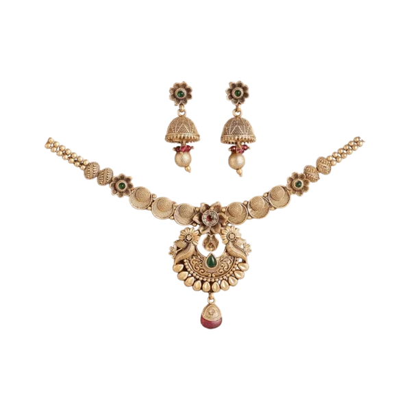 Noor Gold Plated Regal Jewellery Necklace Set