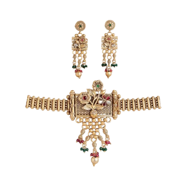 Imani Gold Plated Regal Jewellery Choker Set