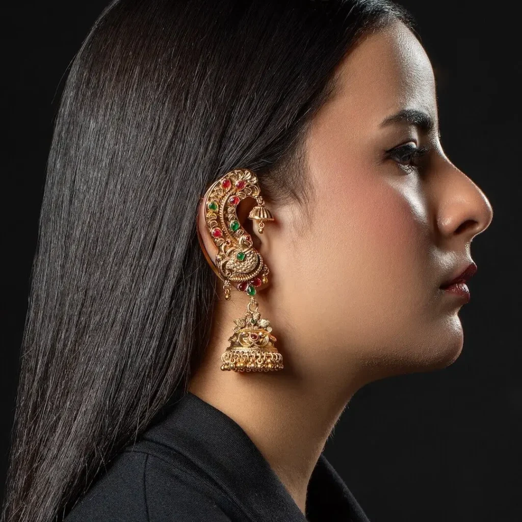 Jhumka Earring: The Perfect Accessory for Every Occasion - Know the Reason to Buy Now! 1 Elegant jhumka earrings for every occasion styled with ethnic wear