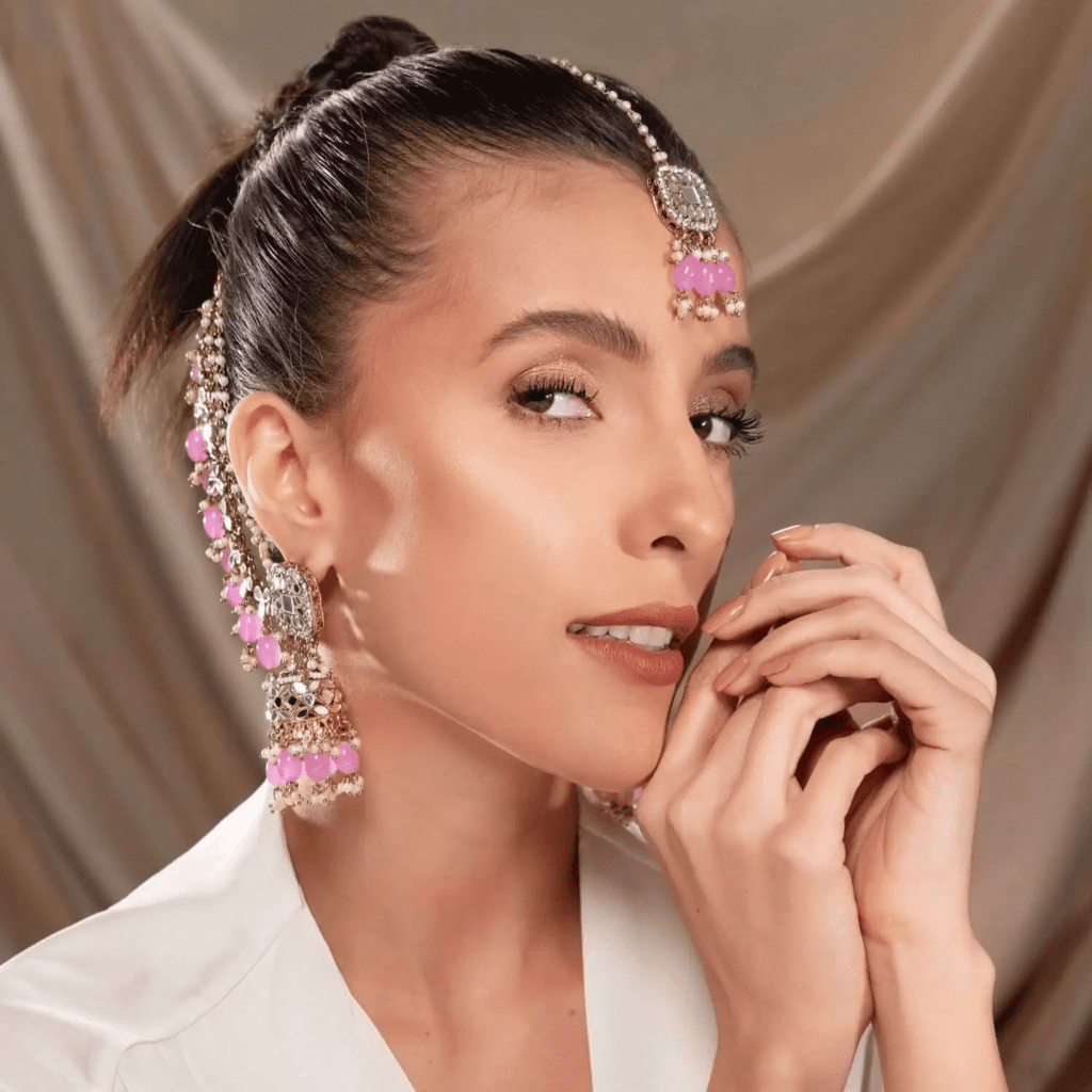 Elevate Your Style with Earrings with Hair Chain – A Trendsetting Accessory by Ruhratna 1 image 18