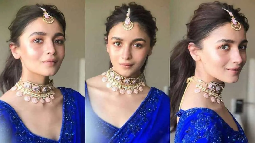 Bollywood-Inspired Simple Choker Necklace Ideas for Sarees