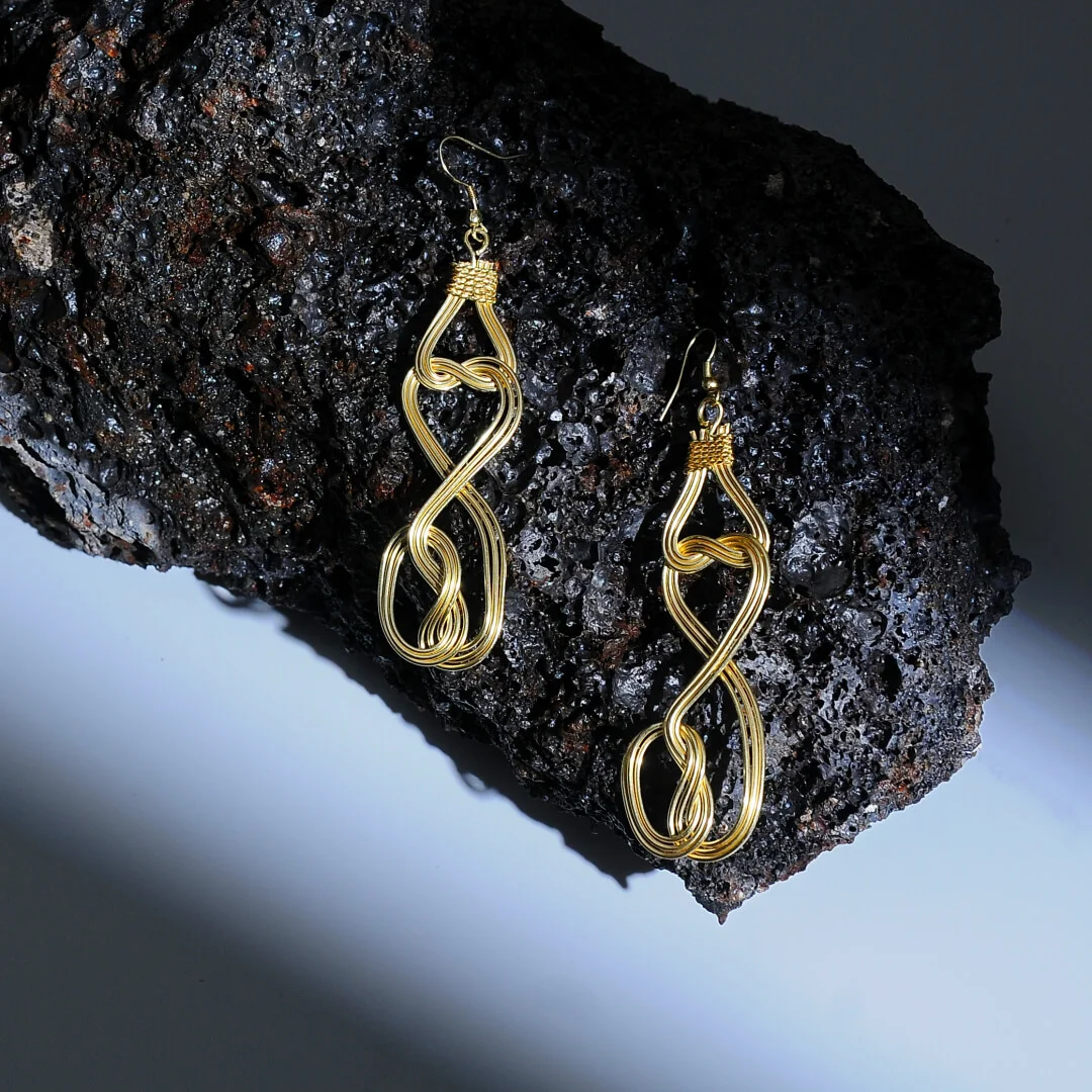 Nox – Twisted Loop Gold-Plated Brass Earrings Nox – Twisted Loop Gold-Plated Brass Earrings