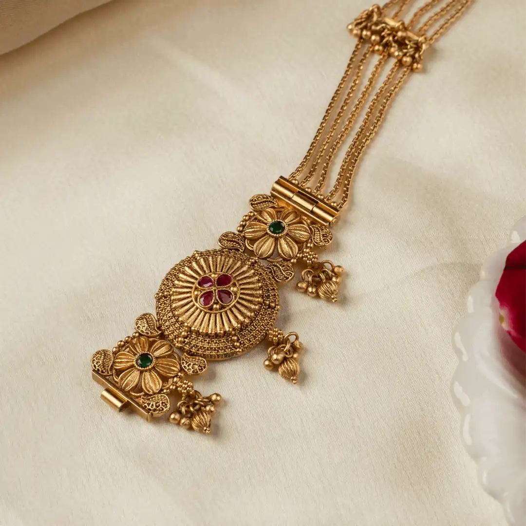 Padmavalli – Antique Temple Floral Statement Bracelet Padmavalli – Antique Temple Floral Statement Bracelet