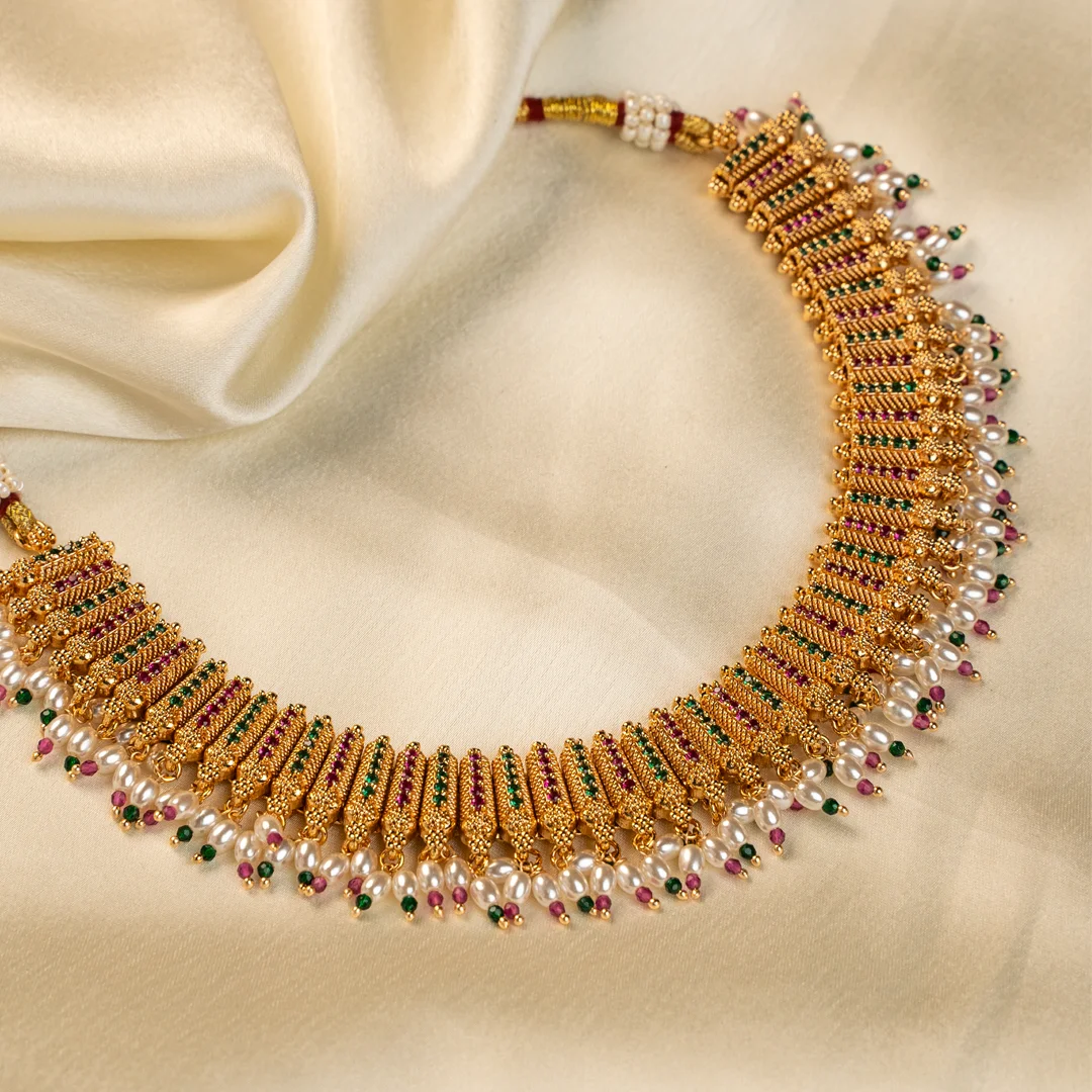 Gaurangi – Royal Maharashtrian Thushi Necklace Set