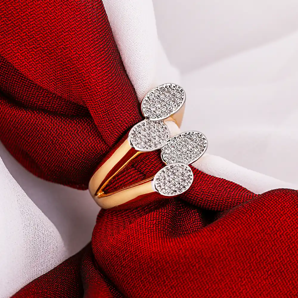 Zephyra Pavé Bloom Ring