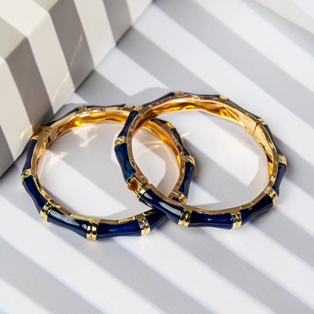 Noctis – Midnight Enamel Bangle Duo
