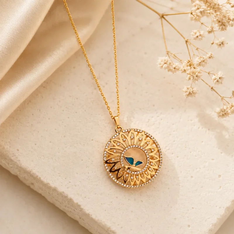 Morika pendant gift set for her with pendant for women and matching earrings